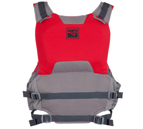 Proteus Life Vest in Red, back view. @Red-2