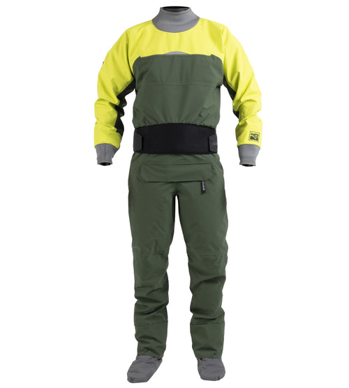 Icon Dry Suit (GORE-TEX PRO) in Olive, front view. @Olive-1