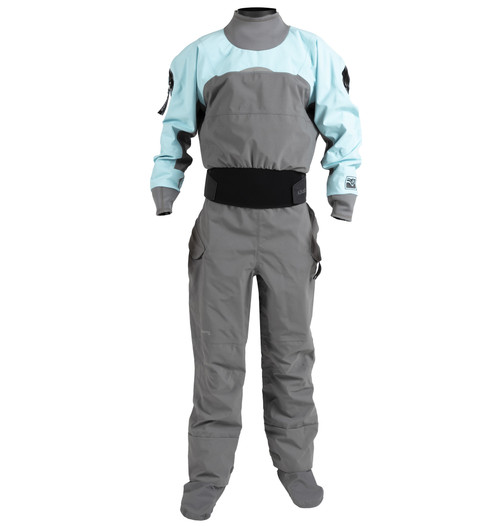 Icon Dry Suit (GORE-TEX Pro) - Women's in Ice, front view. @Ice-1