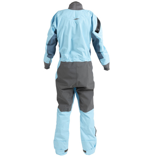 Swift Entry Dry Suit (Hydrus 3.0) - Women's in Rain, back view. @Rain-2