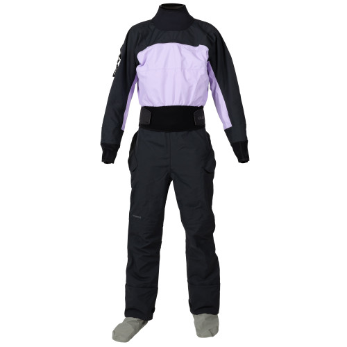 Icon Dry Suit (Hydrus) Custom - women's in Purple, front view.