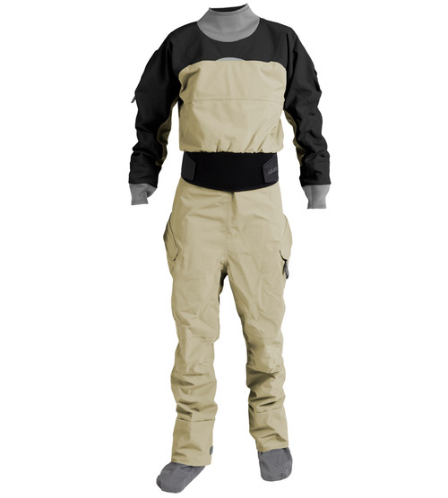 Reflection series Icon Dry Suit Gore-tex Pro in Sandbar, front view. @Sandbar-1