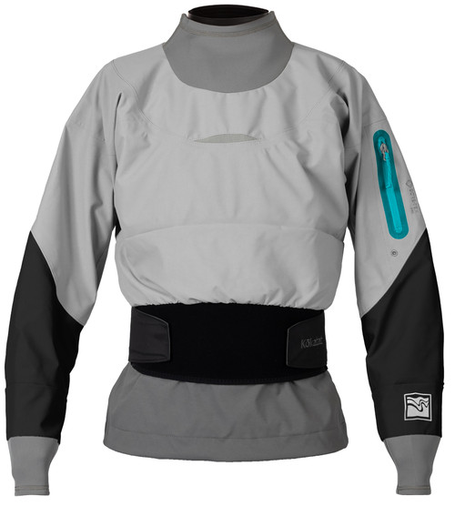 ŌM Dry Top (GORE-TEX Pro) Reflection -women's in Light gray, front view. @Light gray-1
