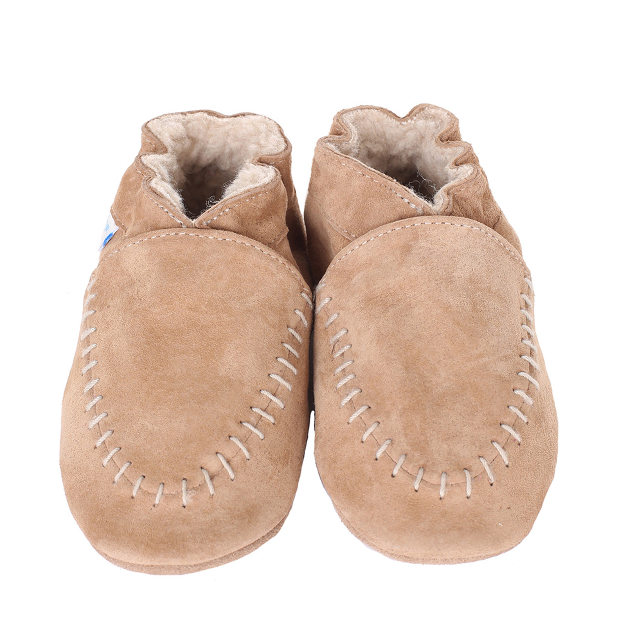 Cozy Moccasins Taupe | Soft Soles 