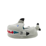 Black Tip Shark Slippers, side view