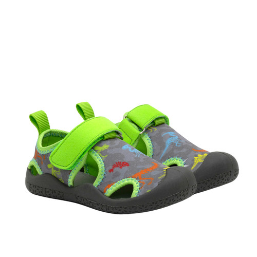 Dinosaurs Water Shoes Grey, perspective view