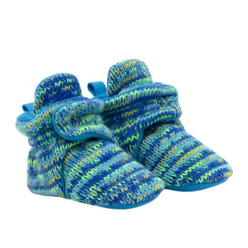 Marled Dean Snap Booties Turquoise, perspective view