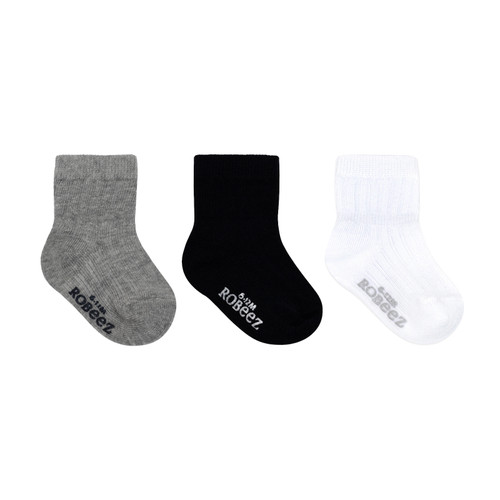 Robeez Boys Basic Socks, 3-Pack