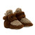 Cozy Shein Snap Booties Camel Brown, perspective view
