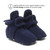 Ro+Me Cozy Caleb Baby Booties in Navy, perspective view