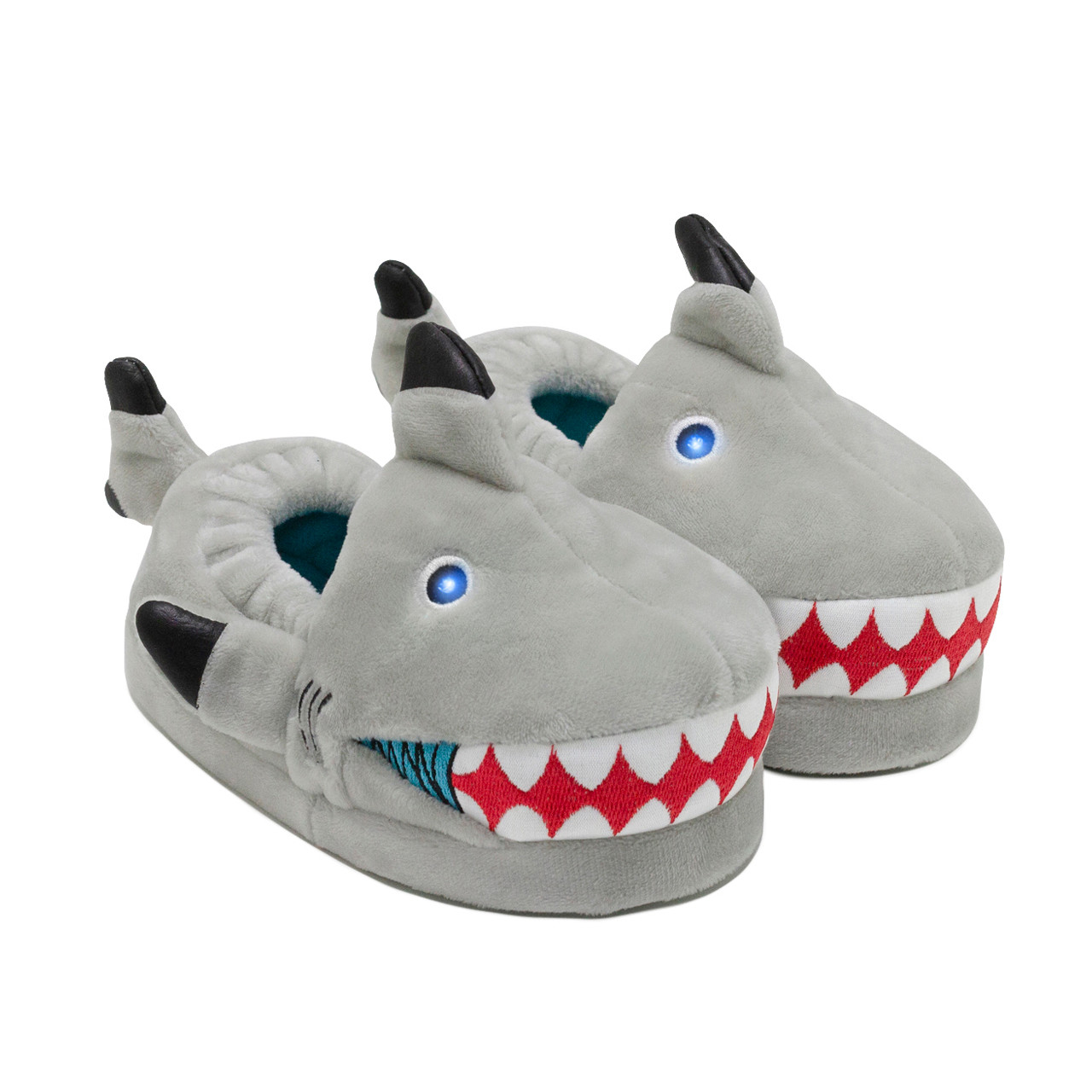 Image of Black Tip Shark Light-up Slippers