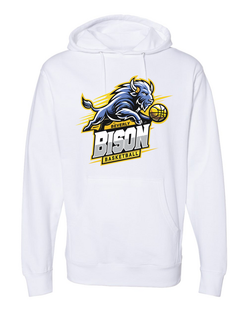 Beverly Bison Basketball - Unisex Midweight Hooded Sweatshirt  - Youth/Adult