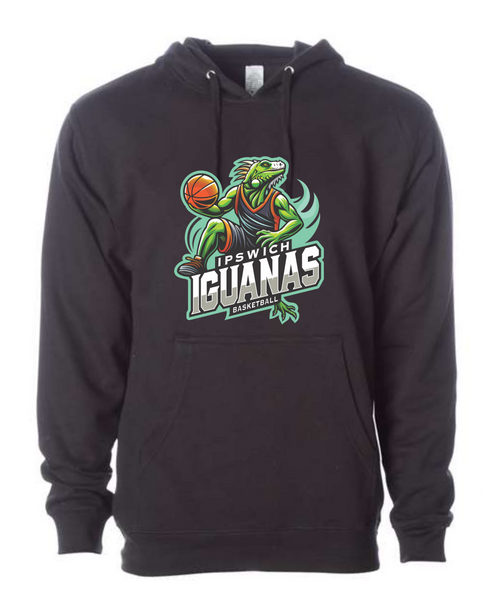 Ipswich Iguanas Basketball - Unisex Midweight Hooded Sweatshirt  - Youth/Adult