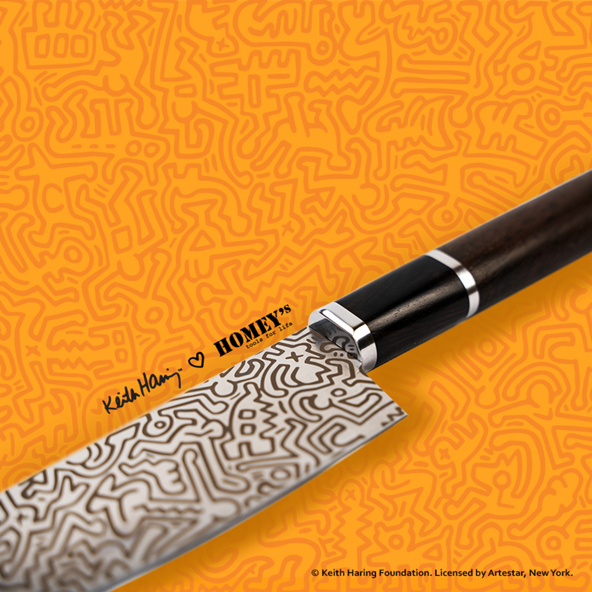 Keith Haring Steak knife set - 4 pieces