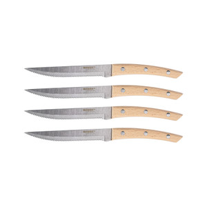 Homey's Tools For Life - Bokträ gezackte Steakmesser Set 4 Stück Homey's Tools For Life - Bokträ gezackte Steakmesser Set 4 Stück