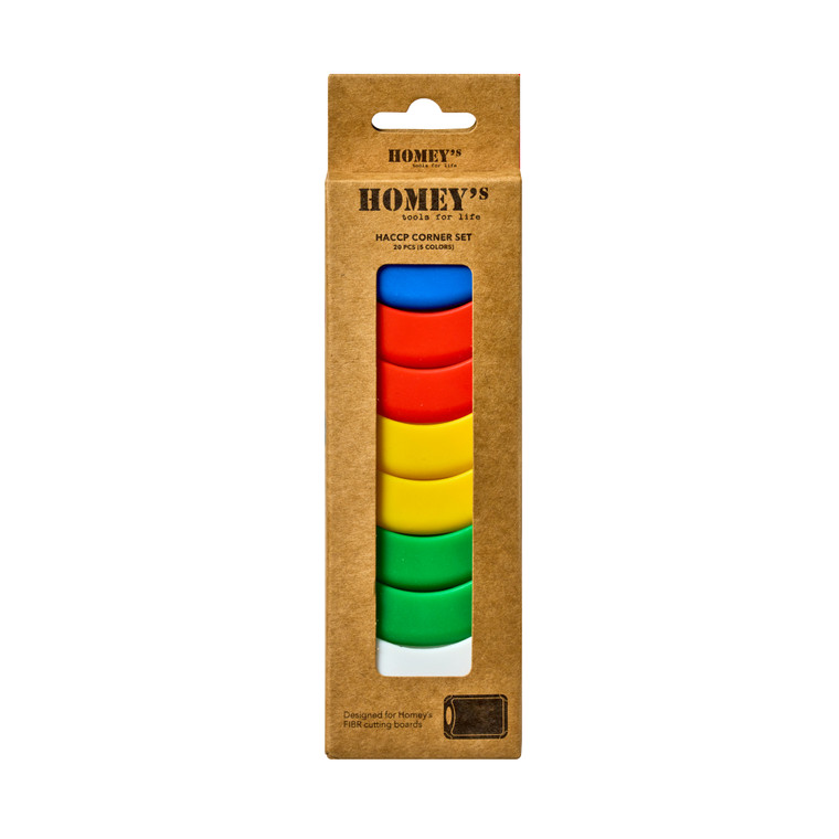 Homey's FIBR HACCP Silicone Corners - Set of 20 Pieces