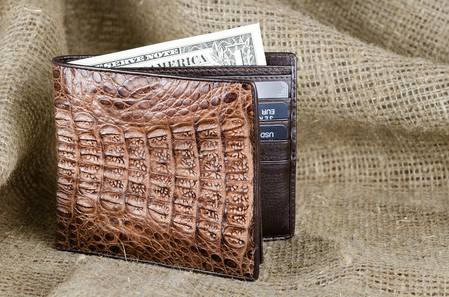 exotic leather wallet