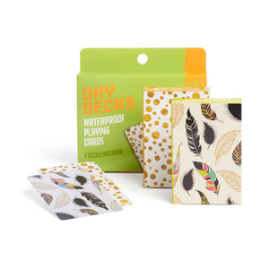 Waterproof Playing Cards-2 decks-Feather & Gold Waterproof Playing Cards-2 decks-Feather & Gold