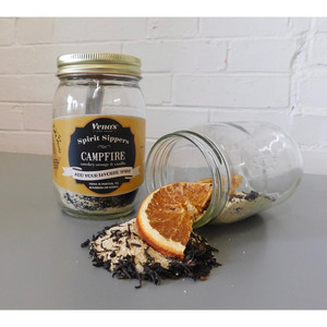 Campfire Spirit Sipper Infusion Jar
It's a bar in a jar. Vena's Spirit Sipper Infusion Jars are created with delicious ingredients that include freeze dried fruits, herbs, spices, and all natural, organic sweeteners. We put it in a jar; all you have to do is add your favorite spirit! Steep ~ Strain ~ Sip ~ Savor!
Ingredients: organic lapsang souchong tea, orange, organic vanilla extract powder, organic cane sugar. Campfire Spirit Sipper Infusion Jar
It's a bar in a jar. Vena's Spirit Sipper Infusion Jars are created with delicious ingredients that include freeze dried fruits, herbs, spices, and all natural, organic sweeteners. We put it in a jar; all you have to do is add your favorite spirit! Steep ~ Strain ~ Sip ~ Savor!
Ingredients: organic lapsang souchong tea, orange, organic vanilla extract powder, organic cane sugar.