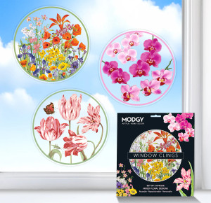 Window Cling Mixed Florals Set of 3