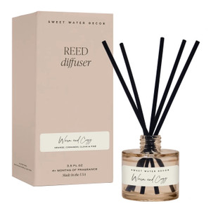 Warm and Cozy Reed Diffuser Orange, Cinnamon, Clove, Pine By Sweet Water Decor
