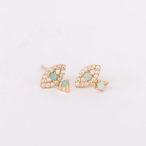 Amazonite Evil Eye Drop by JaxKelly