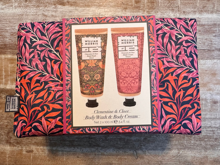 Clementine and Clove Body Travel Set (body wash & body cream) by William Morris At Home