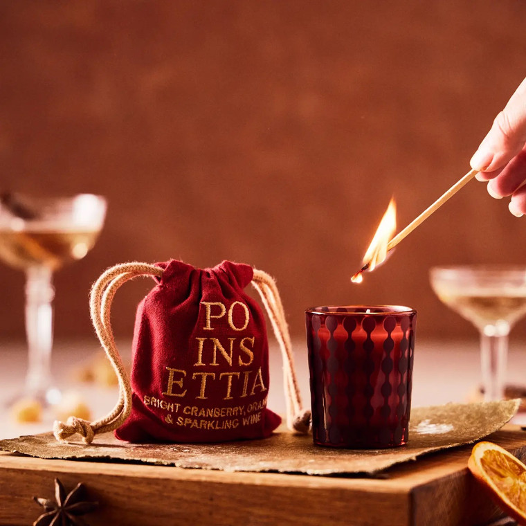 Holiday Candle – Poinsettia by Rewined (2.5 oz)