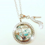 Sun With Smile Floating Locket Charm