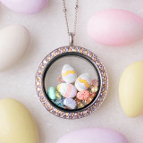 Floral Purse Floating Locket Charm