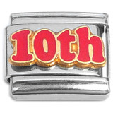 Number Ten 10th Tenth Italian Charm