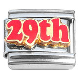 Number Twentynine 29th Twenty Nineth Italian Charm