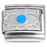 Watching Eye Blue Italian Charm