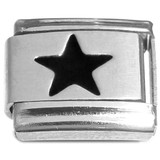Black Star Italian Charm