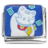 Lucky Cat Money Italian Charm