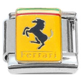 Ferrari Rectangle Logo Yellow Italian Charm