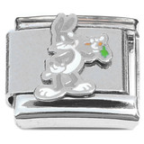 Cartoon Bunny Carrot Italian Charm