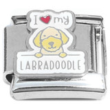 I Love My Labradoodle Italian Charm