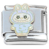 Cute Monster Eyes Open Periwinkle Italian Charm