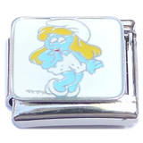 Smurfette Girl Blue Cartoon Character Italian Charm