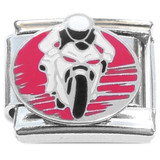 Racing Motorcycle on Red Italian Charm