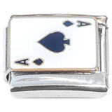 Ace of Spades Playing Card Italian Charm