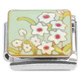 Flowers White Red Italian Charm
