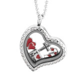 April Girl Silvertone Floating Locket Charm