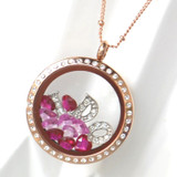 Fire Fighter Emblem Floating Locket Charm