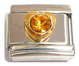 Small Heart November Italian Charm