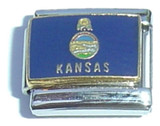 Kansas State Flag Italian Charm