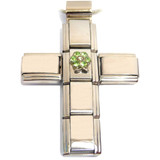 Italian Charm Cross Necklace August