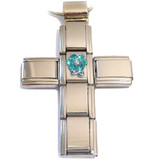 Italian Charm Cross Necklace December