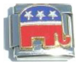Republican Elephant Italian Charm